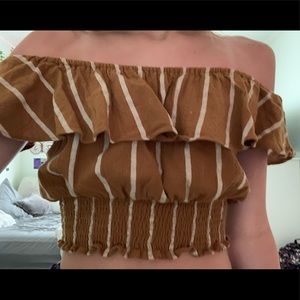 Off the shoulder ruffle top